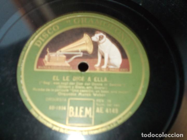 Discos de pizarra: ORQUESTA MAREK WEBER M&iacute;rame / El le dice a ella - Foto 3