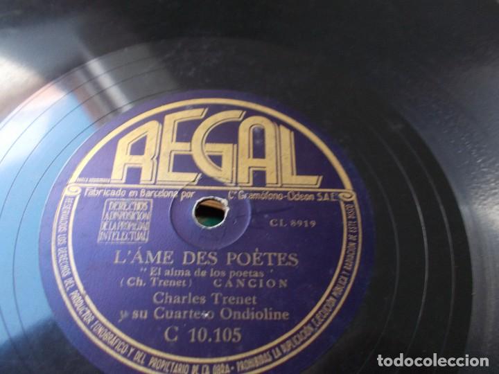 Discos de pizarra: CHARLES TRENET Y SU CUARTETO Dimanche prochain / Lame des po&egrave;tes - Foto 3