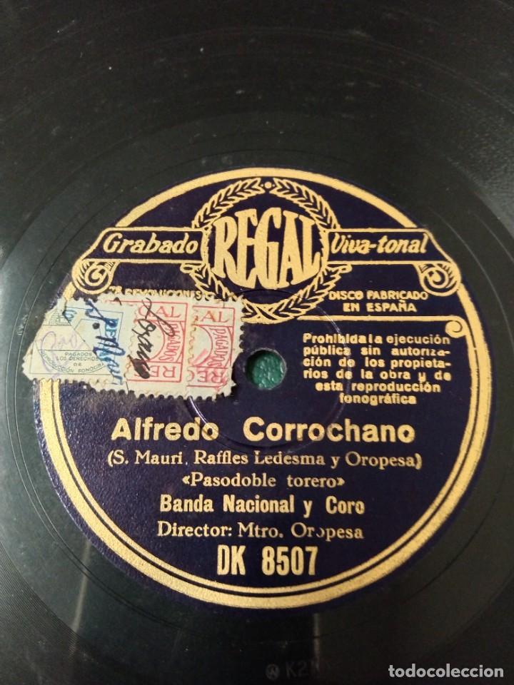 Discos de pizarra: Banda Nacional y coro. Metro.Oropesa. Pasodoble torero - Foto 1