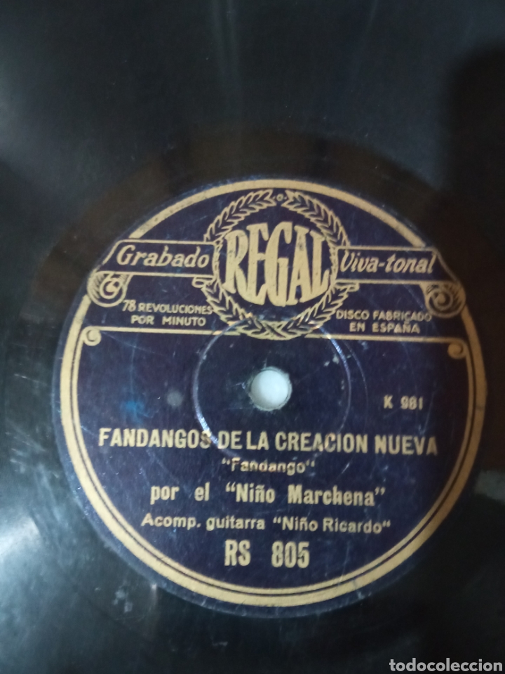 Discos de pizarra: Disco flamenco de pizarra del Ni&ntilde;o de Marchena - Foto 3