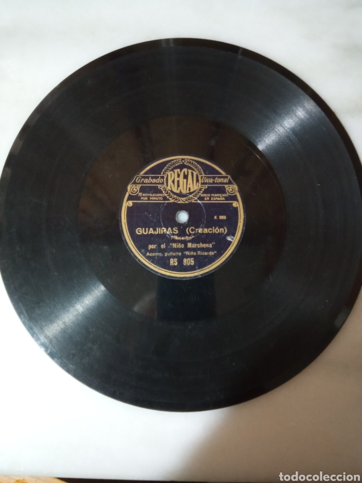 Discos de pizarra: Disco flamenco de pizarra del Ni&ntilde;o de Marchena - Foto 1