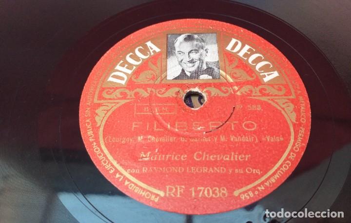 Discos de pizarra: DISCO DE PIZARRA - EN LA AVENIDA FOCH - FILIBERTO - Foto 2