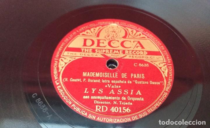 Discos de pizarra: DISCO DE PIZARRA - MADEMOISELLE DE PARIS - MINUIT - Foto 2