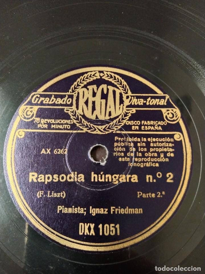 Discos de pizarra: Piano. Ignaz Friedman. Rapsodia h&uacute;ngara. Liszt - Foto 1