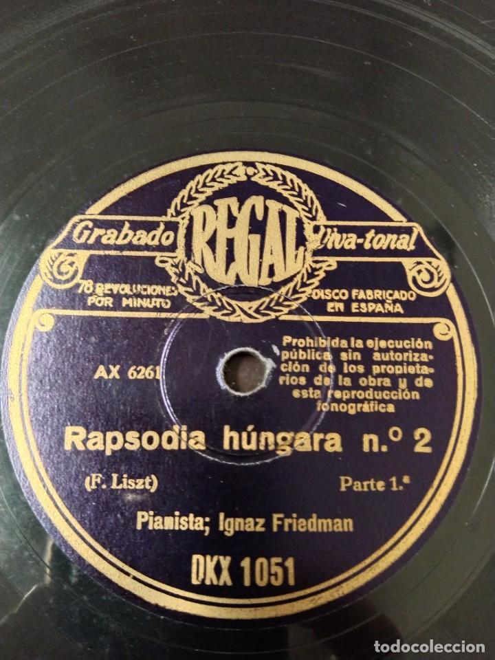 Discos de pizarra: Piano. Ignaz Friedman. Rapsodia h&uacute;ngara. Liszt - Foto 2