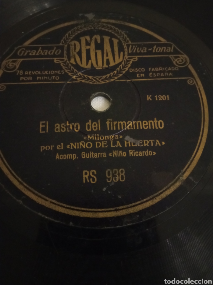 Discos de pizarra: Disco flamenco de pizarra del Ni&ntilde;o de la Huerta - Foto 2
