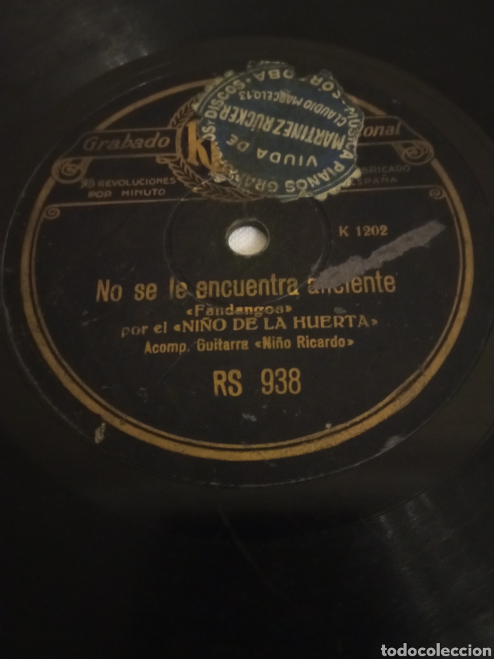 Discos de pizarra: Disco flamenco de pizarra del Ni&ntilde;o de la Huerta - Foto 3
