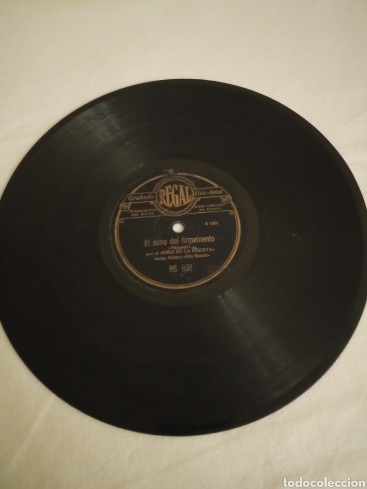 Discos de pizarra: Disco flamenco de pizarra del Ni&ntilde;o de la Huerta - Foto 1