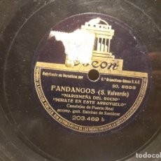 Discos de pizarra: DISCO DE PIZARRA DE CANALEJAS DE PUERTO REAL : COPLAS DEL BURRERO + FANDANGOS
