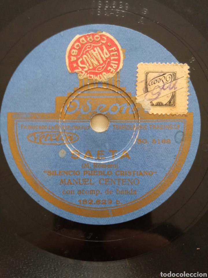 Discos de pizarra: Disco flamenco de pizarra de Manuel Centeno - Foto 2