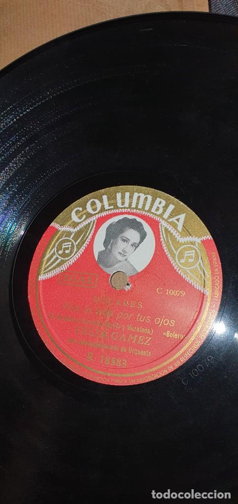 Discos de pizarra: DISCO 78 RPM - GRAMÓFONO - CELIA GÁMEZ - LAS DONJUANES / VIVO LA VIDA POR TUS OJOS - COLUMBIA - Foto 2 - 310755873