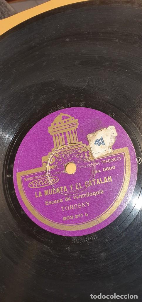 Discos de pizarra: DISCO 78 RPM - GRAMÓFONO - TORESKY - LA MULATA Y EL CATALÁN / QUIÉN ES EMILIO VENTRILOQUÍA - PIZARRA - Foto 2 - 310803923