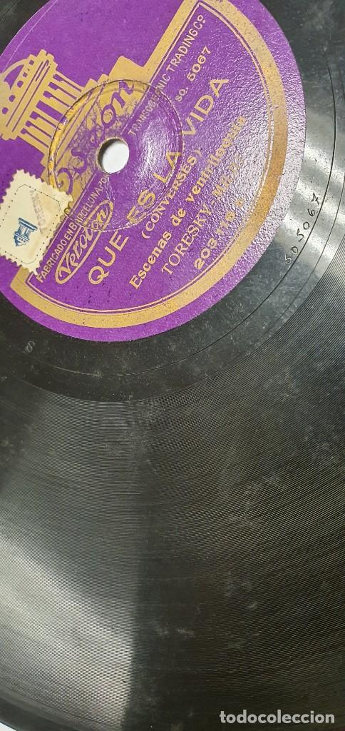 Discos de pizarra: DISCO 78 RPM - GRAMÓFONO - TORESKY - LOS PERRITOS / QUÉ ES LA VIDA - VENTRILOQUÍA - ODEON - PIZARRA - Foto 2 - 310804908