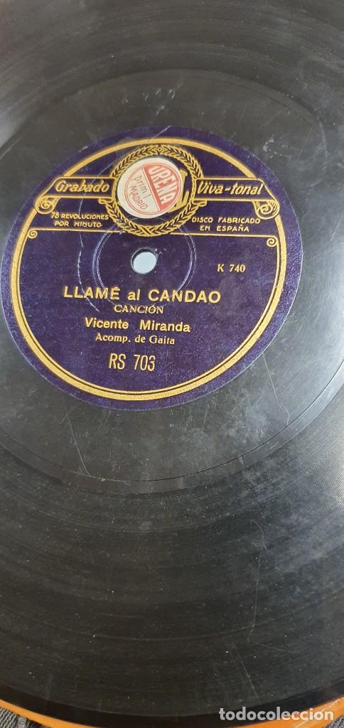 Discos de pizarra: DISCO 78 RPM - GRAMÓFONO - VICENTE MIRANDA - LLAMÉ AL CANDAO / EN LA GAITA LLEVO ASTURIAS - PIZARRA - Foto 2 - 311554998