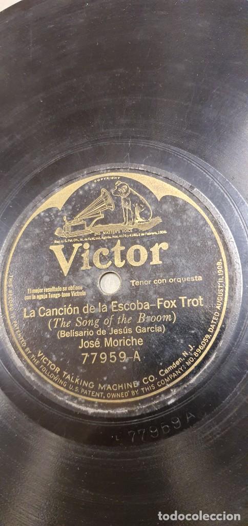 Discos de pizarra: DISCO 78 RPM - GRAMÓFONO - JOSÉ MORICHE - CANCIÓN DE LA ESCOBA / LIBÉLULAS - VICTOR - PIZARRA - Foto 1 - 311557253