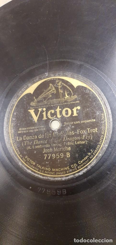 Discos de pizarra: DISCO 78 RPM - GRAMÓFONO - JOSÉ MORICHE - CANCIÓN DE LA ESCOBA / LIBÉLULAS - VICTOR - PIZARRA - Foto 2 - 311557253
