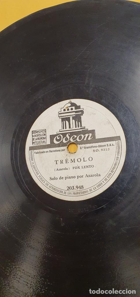 Discos de pizarra: DISCO 78 RPM - GRAMÓFONO - AZAROLA - SOLO DE PIANO - TRÉMOLO / SABOREANDO RITMO - ODEON - PIZARRA - Foto 1 - 311559138