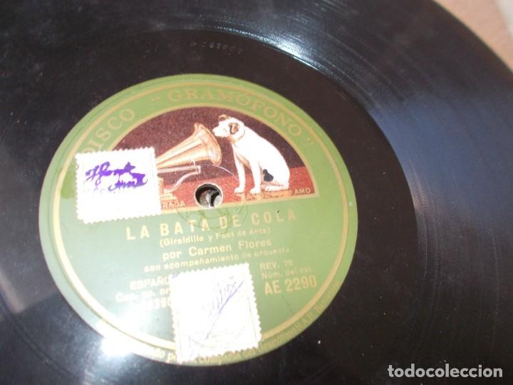 Discos de pizarra: CARMEN FLORES La bata de cola / Gitana, Gitana - Foto 3