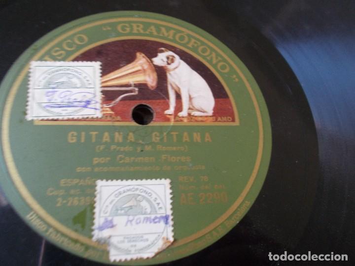 Discos de pizarra: CARMEN FLORES La bata de cola / Gitana, Gitana - Foto 5