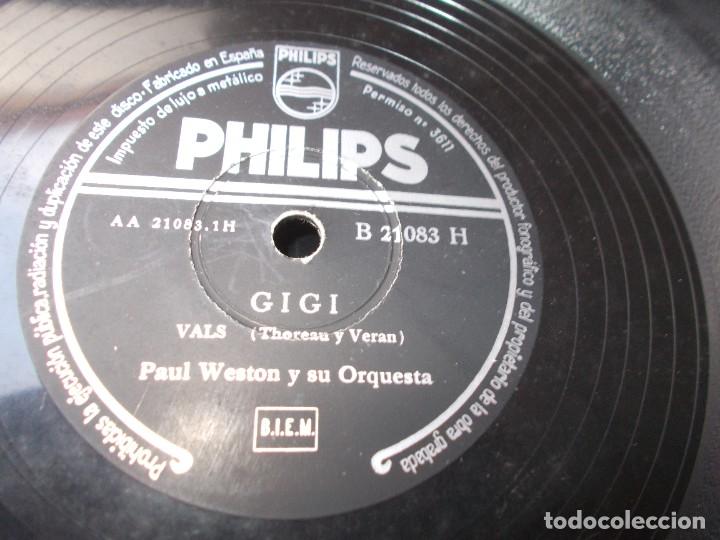 Discos de pizarra: PAUL WESTON Y ORQUESTA Shane / Gigi - Foto 2