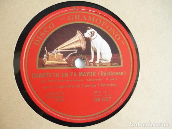 Discos de pizarra: 3 discos de pizarra, cuarteto fa mayor, cuarteto de cuerda, Beethoven, Flonzaley - Foto 3