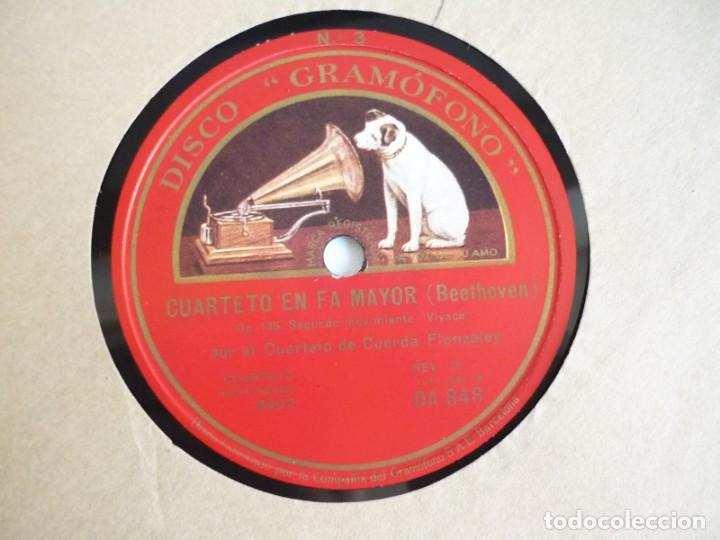 Discos de pizarra: 3 discos de pizarra, cuarteto fa mayor, cuarteto de cuerda, Beethoven, Flonzaley - Foto 6