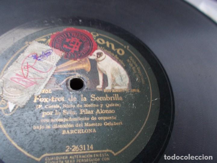 Discos de pizarra: PILAR ALONSO Mi hombre / Fox -Trot de la sombrilla - Foto 4