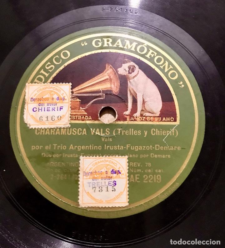 Discos de pizarra: DISCO PIZARRA GRAMOFONO. ADIOS MUCHACHOS.(TANGO) CHARAMUSCA (VALS) - Foto 4