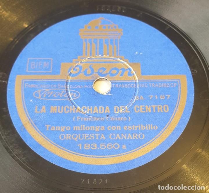 Discos de pizarra: Pizarra 78rpm 10&rdquo; Odeon. 183.560. Orquesta Canaro. La muchachada del centro / El Opio