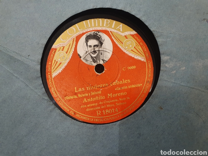 Discos de pizarra: ANTO&Ntilde;ITA MORENO 78 RPM - Foto 1