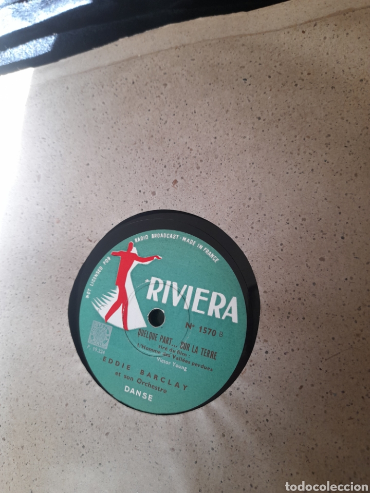 Discos de pizarra: Lote de 7 antiguos discos de pizarra, - Foto 4