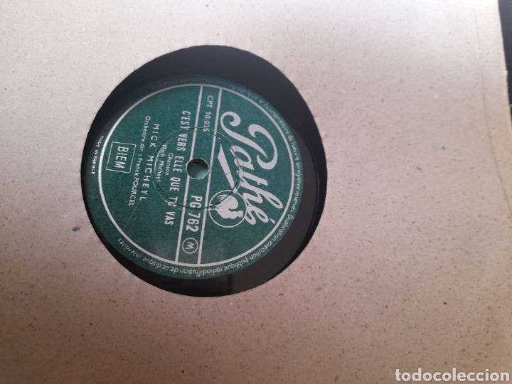 Discos de pizarra: Lote de 7 antiguos discos de pizarra, - Foto 6