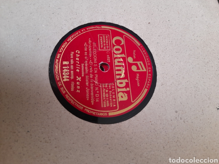 Discos de pizarra: Lote de 7 antiguos discos de pizarra, - Foto 7