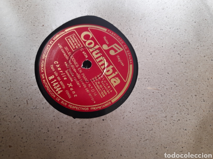Discos de pizarra: Lote de 7 antiguos discos de pizarra, - Foto 8