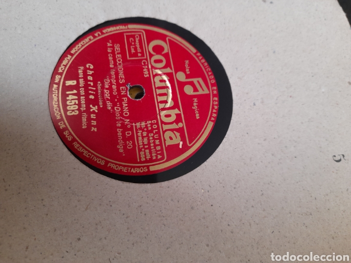 Discos de pizarra: Lote de 7 antiguos discos de pizarra, - Foto 9