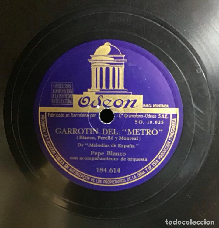 Discos de pizarra: PEPE BLANCO, GARROTIN DEL &ldquo; METRO&rdquo;/ BETUNERO - Foto 1