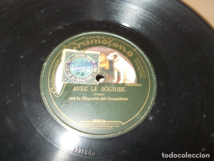 Discos de pizarra: ORQUESTA DEL GRAM&Oacute;FONO Avec le sourire / Salom&eacute; - Foto 2