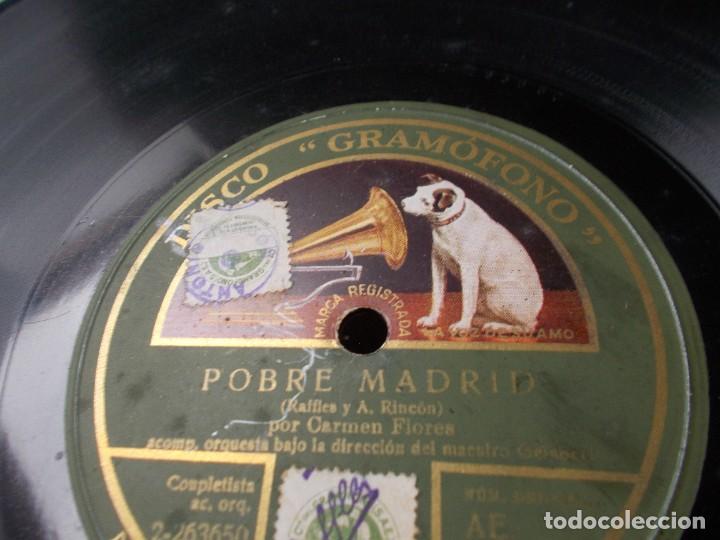 Discos de pizarra: CARMEN FLORES Pobre Madrid / Galbana - Foto 1