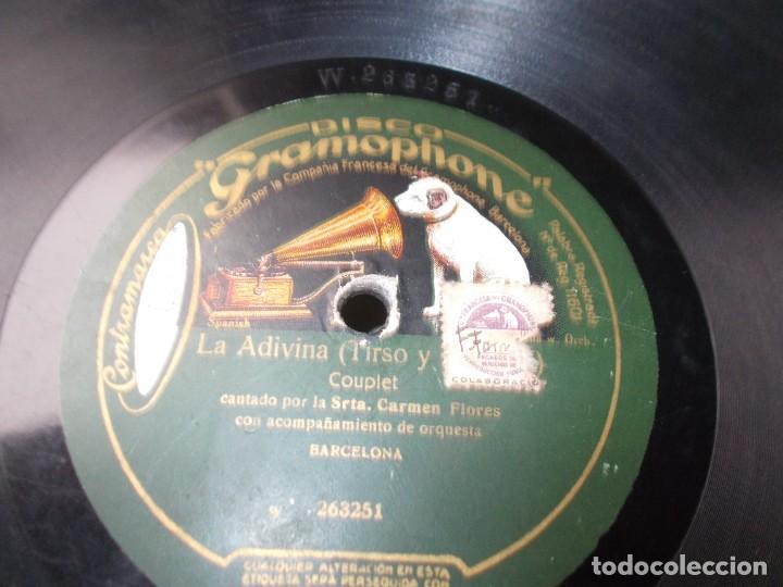 Discos de pizarra: CARMEN FLORES La adivina / La Manolo - Foto 1