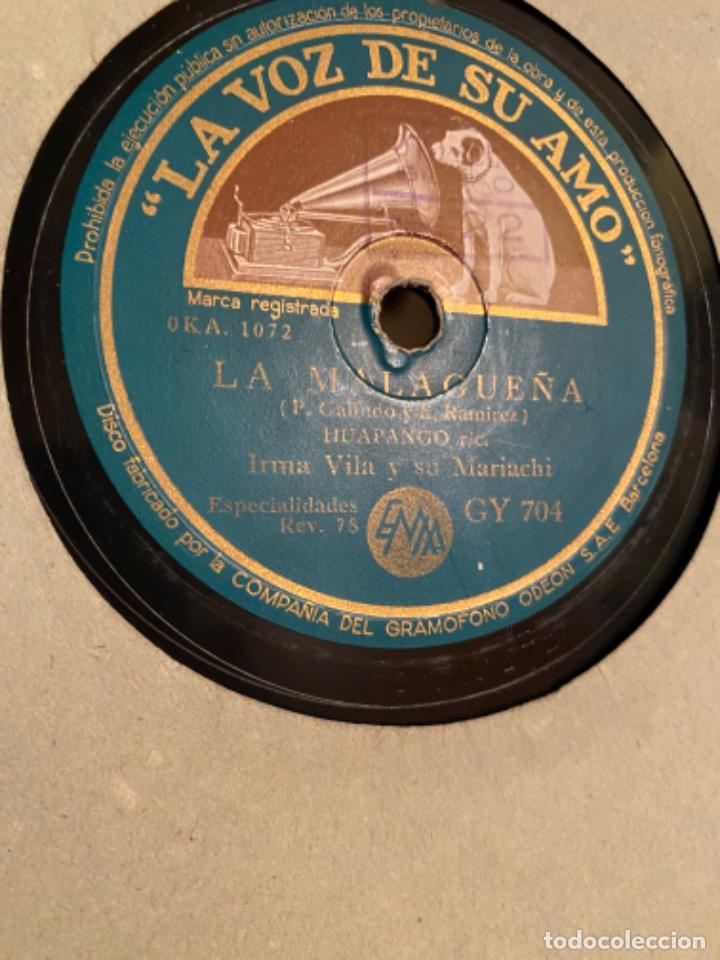 Discos de pizarra: IRMA VILA Y SU MARIACHI LA MALAGUE&Ntilde;A YA NO - Foto 2