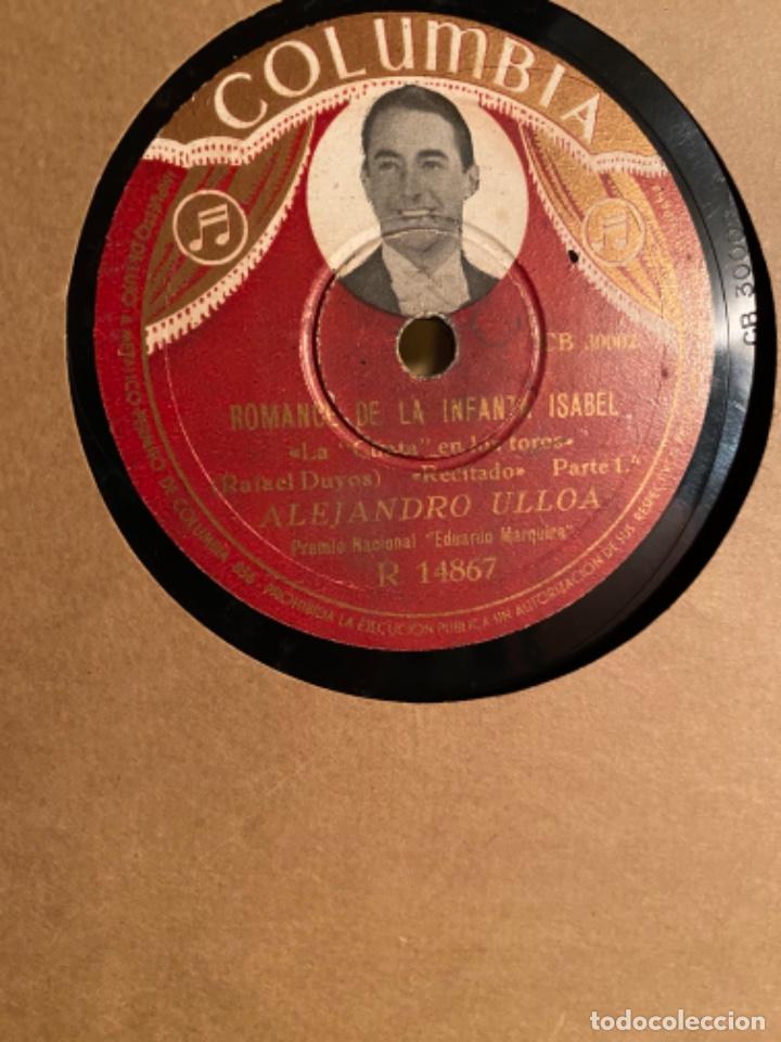 Discos de pizarra: ALEJANDRO ULLOA ROMANCE DE LA INFANTA ISABEL - Foto 2