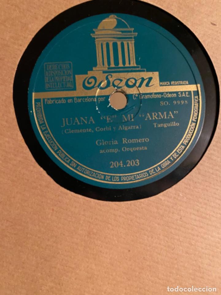 Discos de pizarra: GLORIA ROMERO JUANA E MI ARMA EL CABRERILLO - Foto 1