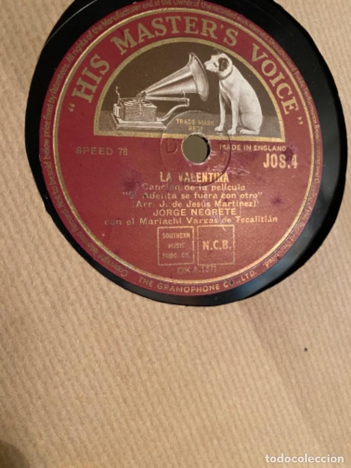 Discos de pizarra: JORGE NEGRETE EL GALLERO LA VALENTINA - Foto 1
