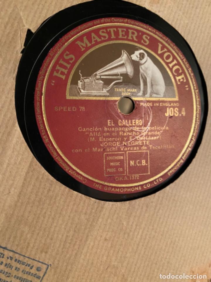 Discos de pizarra: JORGE NEGRETE EL GALLERO LA VALENTINA - Foto 2