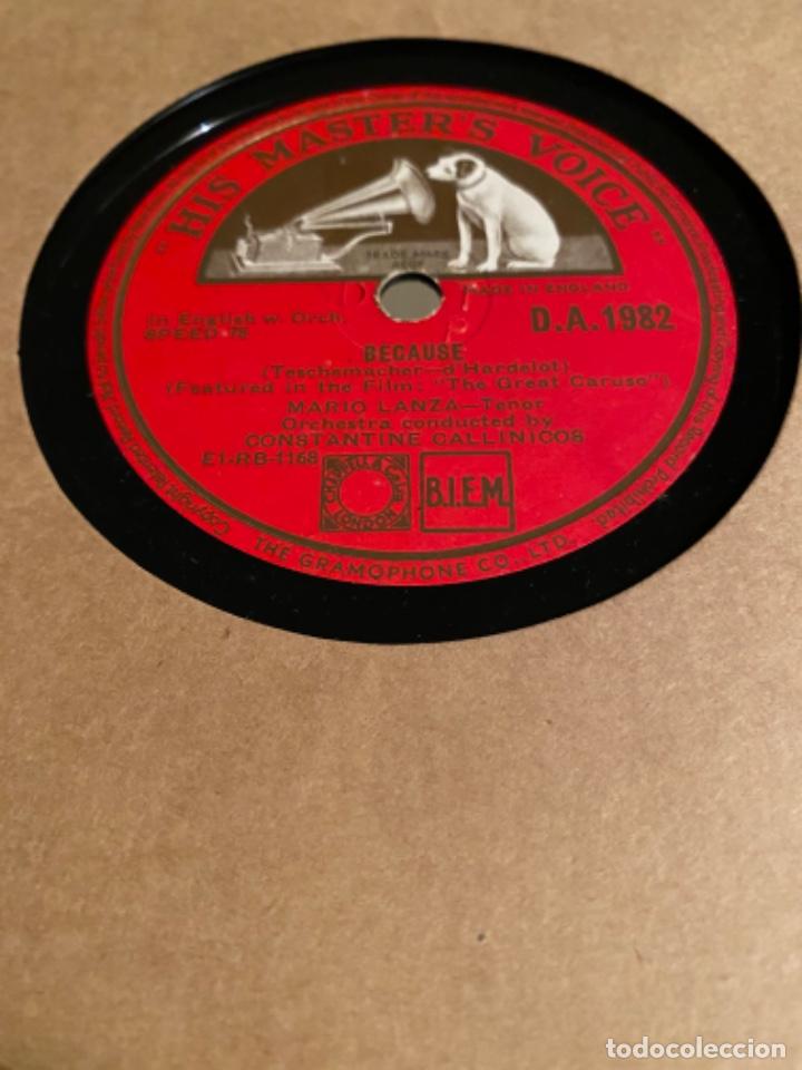Discos de pizarra: MARIO LANZA AVE MARIA BECAUSE - Foto 2