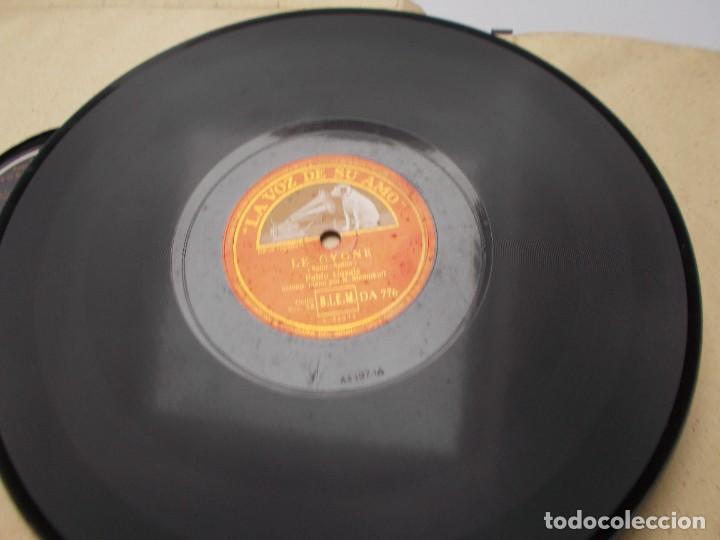 Discos de pizarra: PABLO CASALS Le Gygne / Momento musical - Foto 3