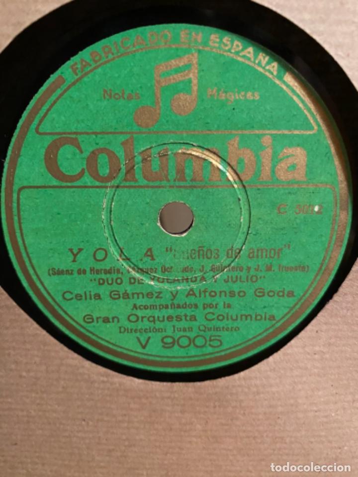 Discos de pizarra: CELUA GAMEZ YOLA SUE&Ntilde;OS DE AMOR MARCHA DE LA CACERIA - Foto 1