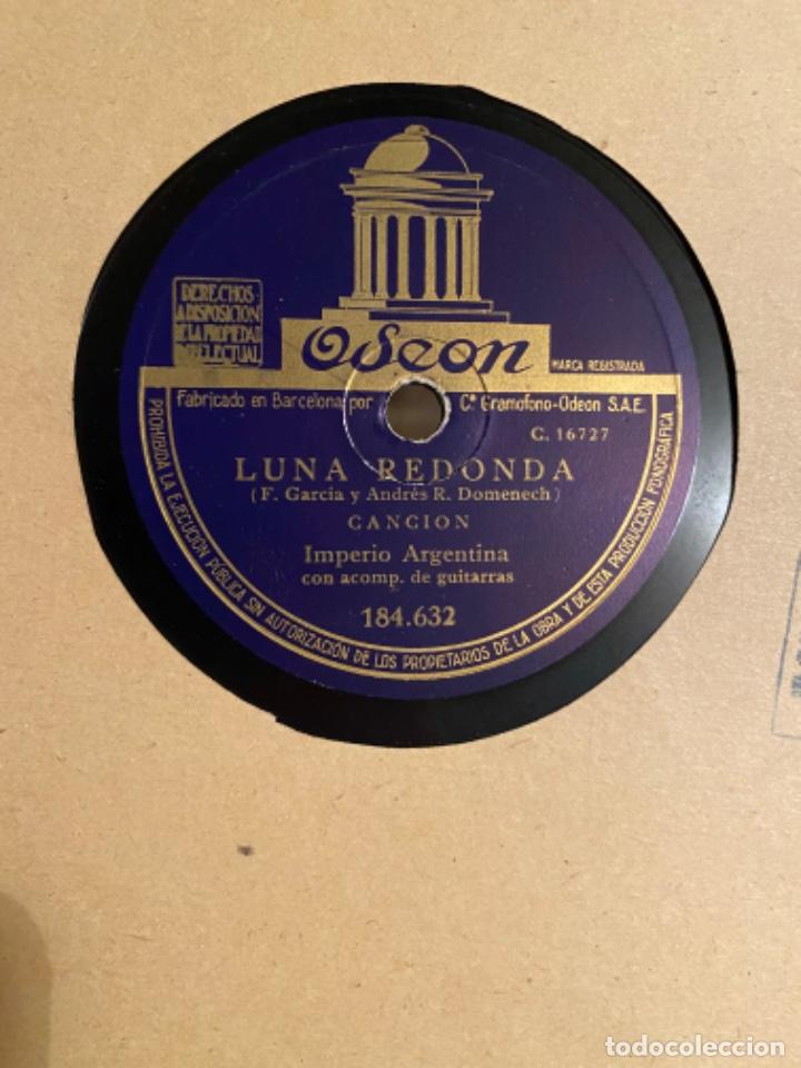 Discos de pizarra: IMPERIO ARGENTINA LUNA REDONDA LOS EJES DE MI CARRETA - Foto 2