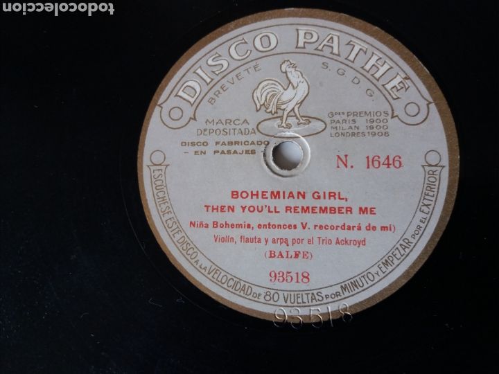 Discos de pizarra: DISCO PHATE. H&Aacute;BLAME Y LA ESCUCHAR&Eacute;. TR&Iacute;O ACKROYD. - Foto 1