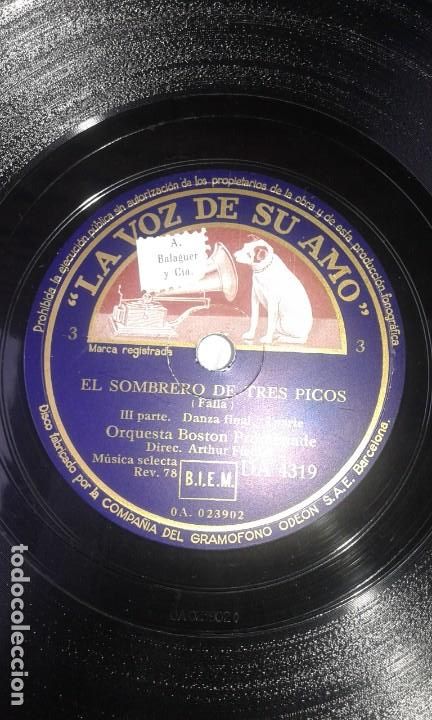 Discos de pizarra: ANTIGUO DISCO DE PIZARRA - LA VOZ DE SU AMO - Foto 3
